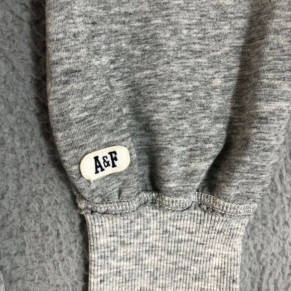 Abercrombie Fitch Hoodie Women Medium Gray Casual Preppy Pullover Solid Logo - Picture 2 of 7